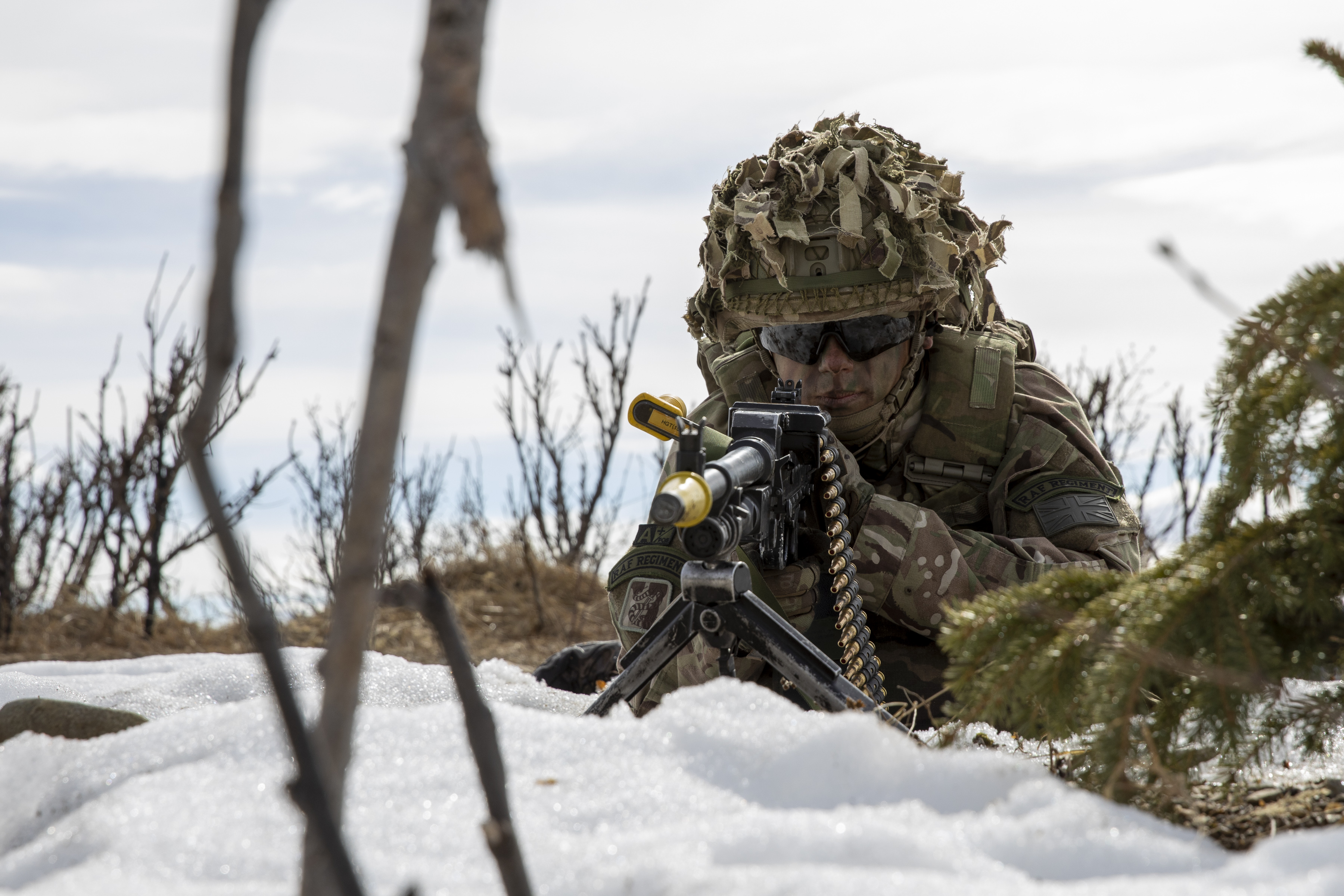 RAF Regiment with rifle.